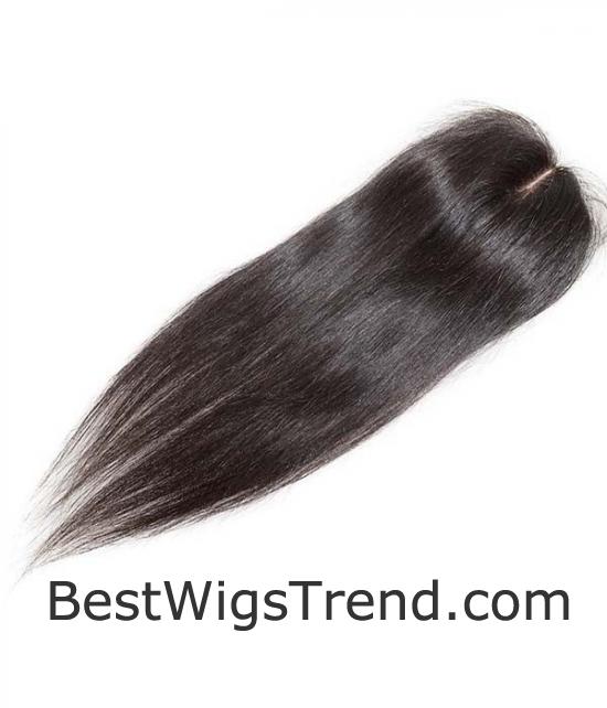 3.5"x4" Natural Straight Brazilian Remy Human Hair Lace Top Closure - 1