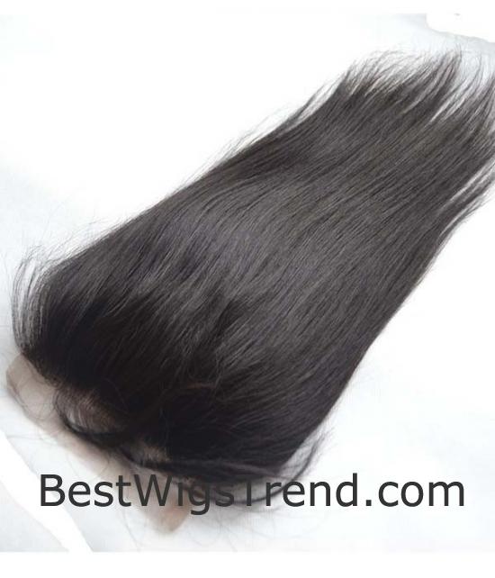 3.5"x4" Natural Straight Brazilian Remy Human Hair Lace Top Closure - 2