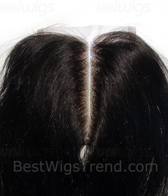 3.5"x4" Natural Straight Brazilian Remy Human Hair Lace Top Closure - 4