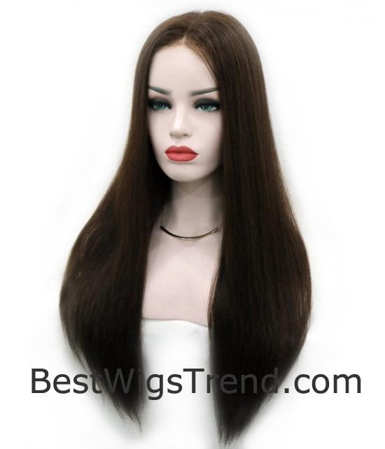 Carli Superior Remy Human Hair Lace Wig | Natural Straight Glueless Full Lace Wig - 2