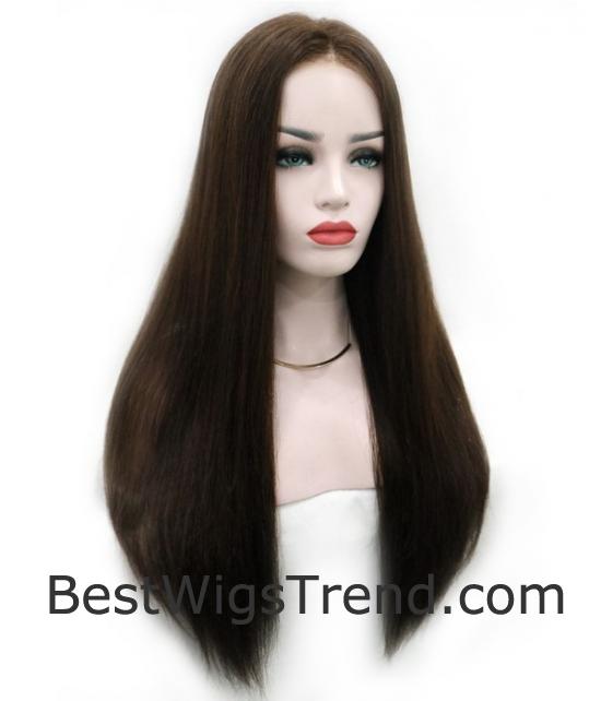 Carli Superior Remy Human Hair Lace Wig | Natural Straight Glueless Full Lace Wig - 4